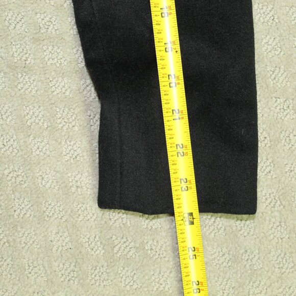 Fendi Men's Black Solid Wool Cashmere Blend Italy Tailored Coat Size 42 - Picture 10 of 12